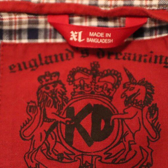 England's Dreaming Short Sleeve Snap front plaid casual shirt Keanan Duffty XL - Picture 11 of 13